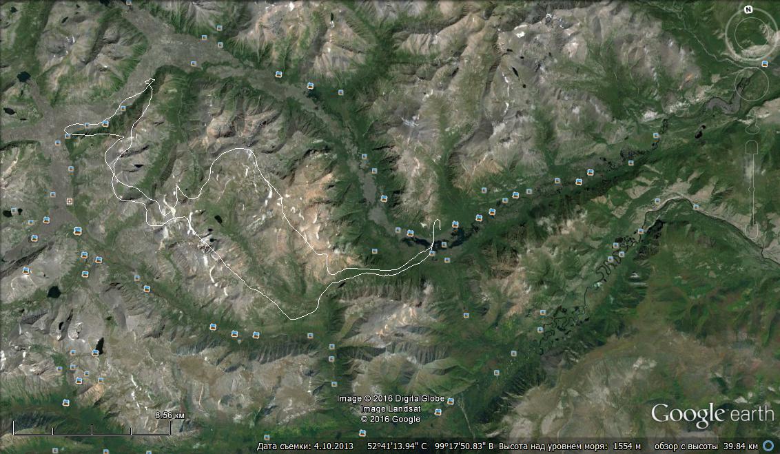 Долина Вулканов траверс карта